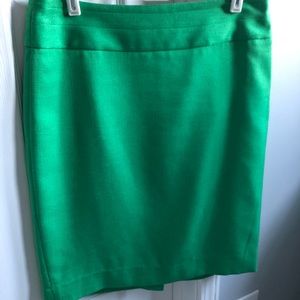 Green knee length pencil skirt